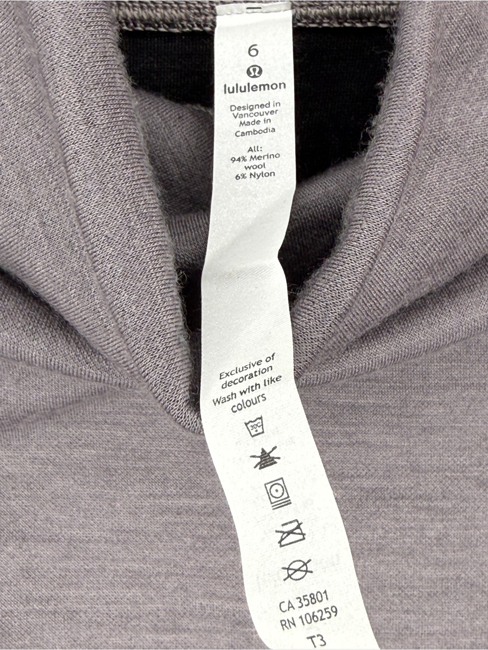 Lululemon Principal Dancer Funnel Neck Sweater in Luna Rock Sz 6 | EUC - Picture 3 of 7